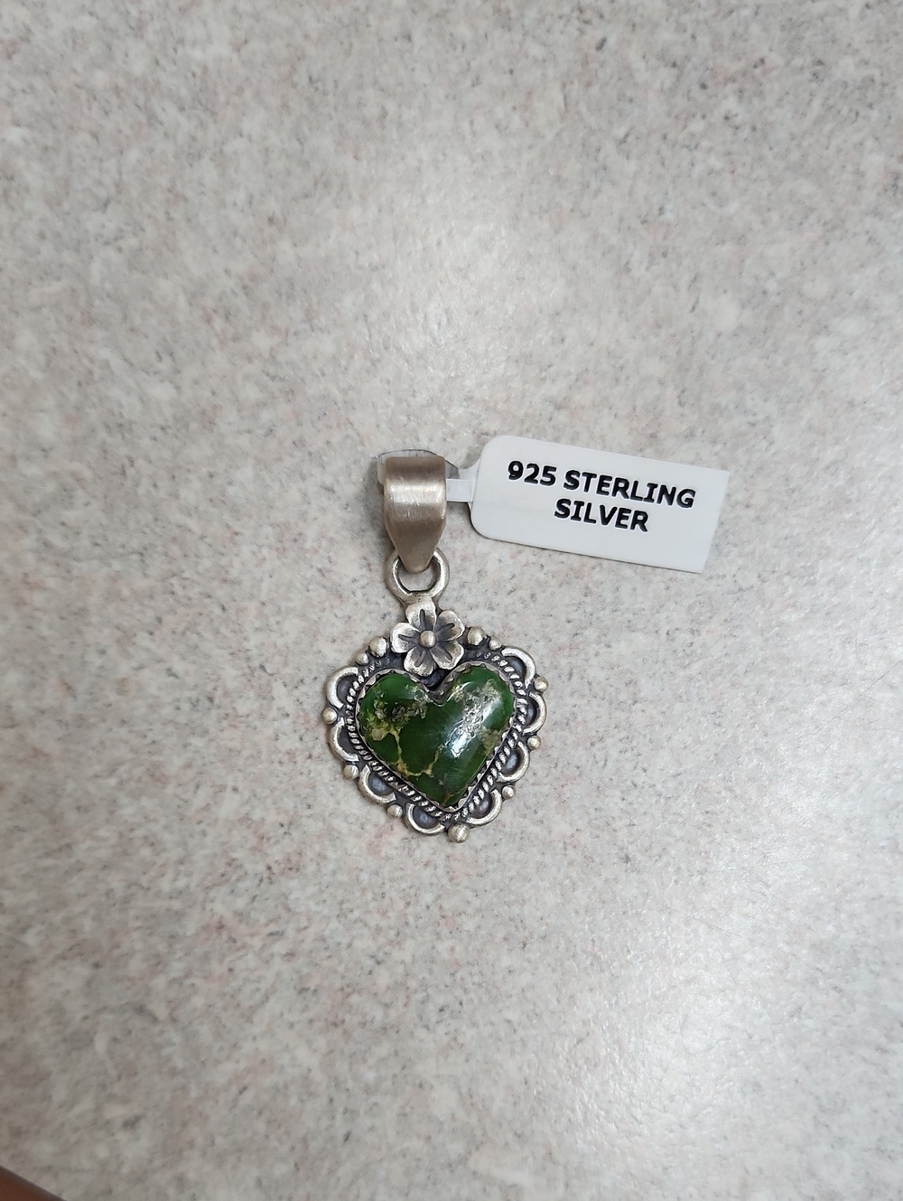 Sterling Silver Heart Pendant with Sonora Gold